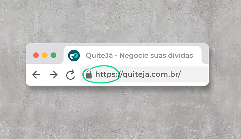 Baixe seu boleto em um site com URL segura