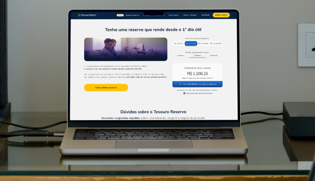 Tesouro Reserva simulação | QuiteJá